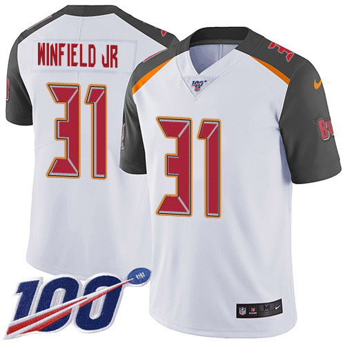 Nike Buccaneers #31 Antoine Winfield Jr. White Youth Stitched NFL 100th Season Vapor Untouchable Limited Jersey